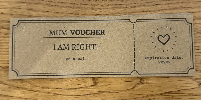 Vouchers for Mum