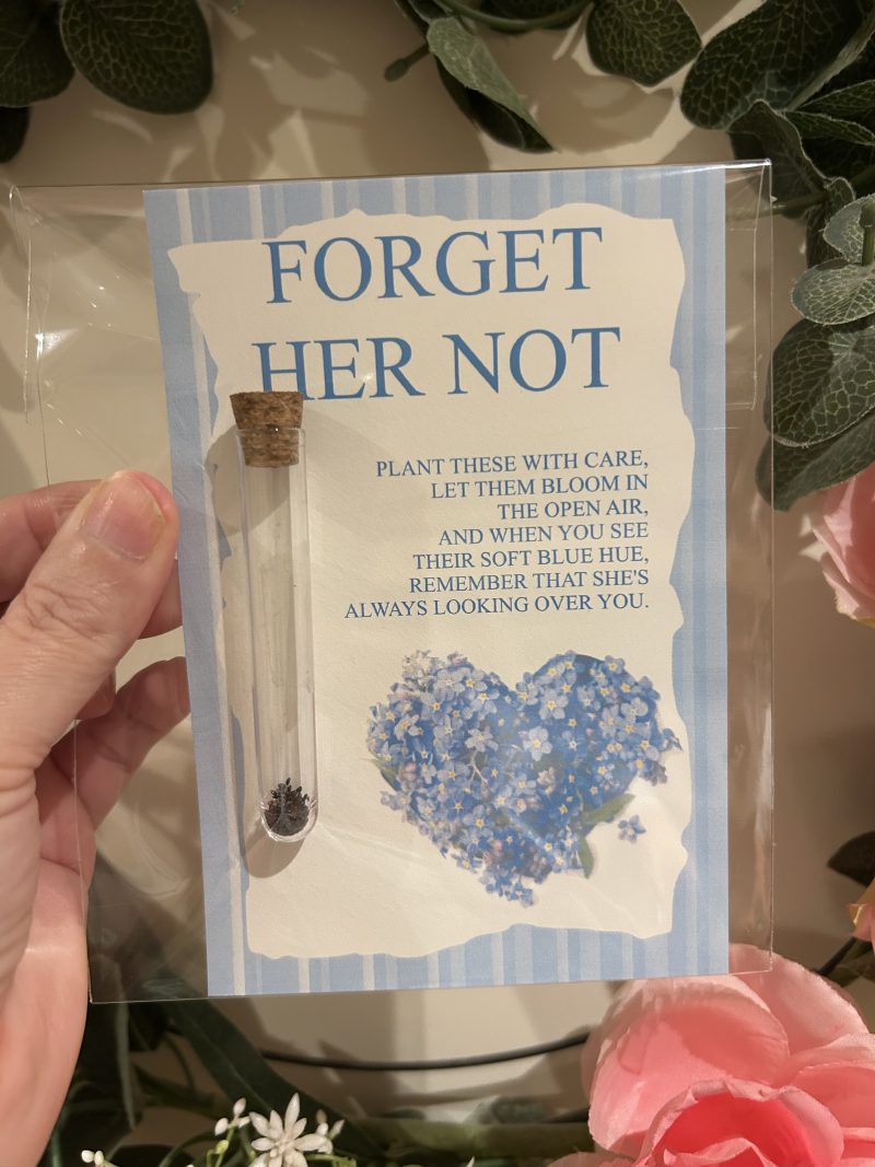 Forget HER-HIM not keepsake with seeds