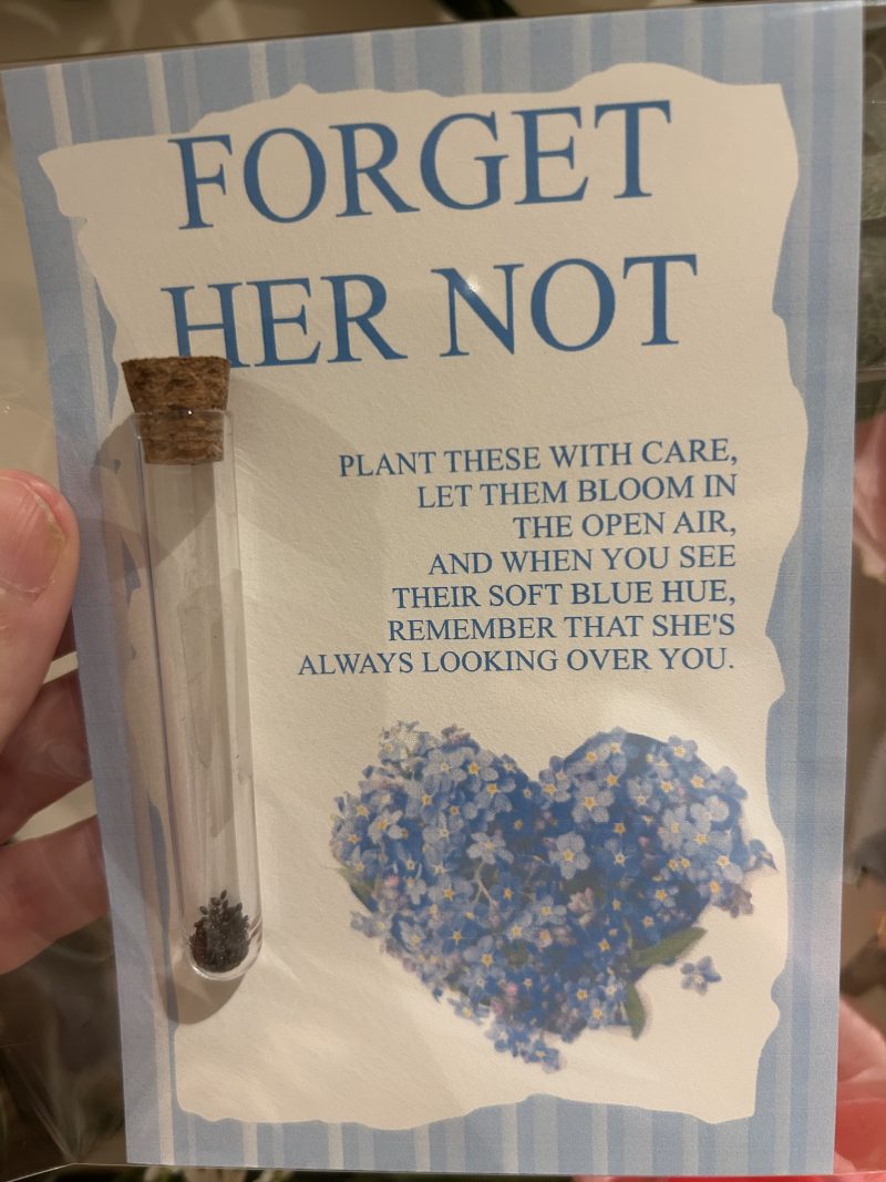 Forget HER-HIM not keepsake with seeds