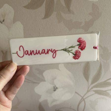 Acrylic birth month flowers bookmarks