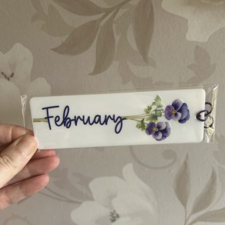 Acrylic birth month flowers bookmarks