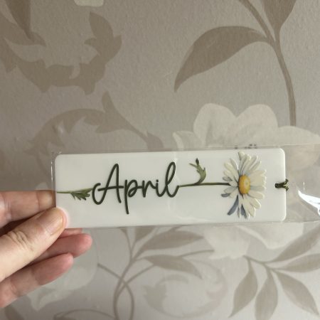 Acrylic birth month flowers bookmarks