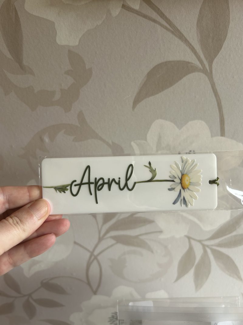 Acrylic birth month flowers bookmarks