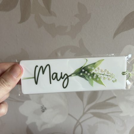 Acrylic birth month flowers bookmarks
