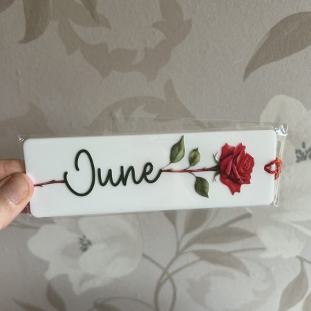 Acrylic birth month flowers bookmarks