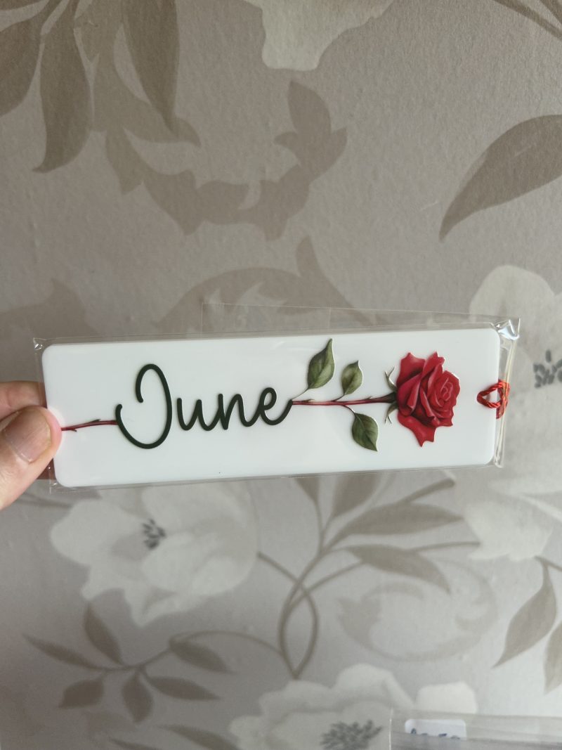 Acrylic birth month flowers bookmarks