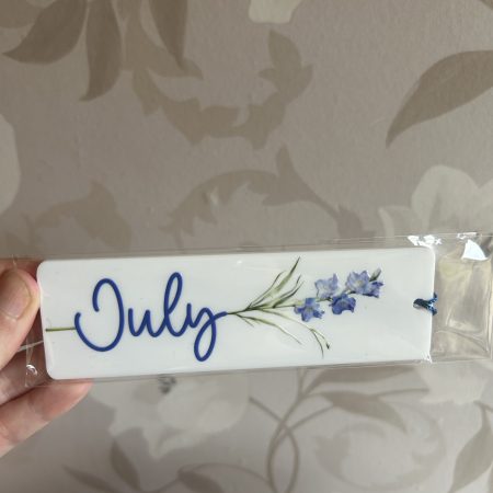 Acrylic birth month flowers bookmarks