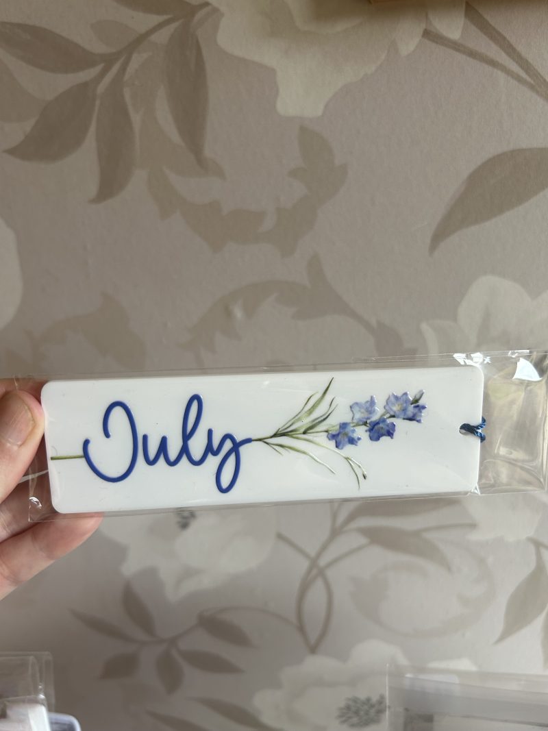 Acrylic birth month flowers bookmarks