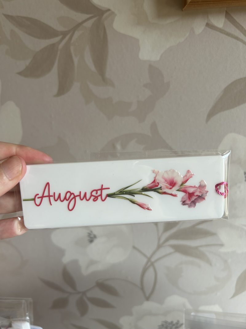 Acrylic birth month flowers bookmarks