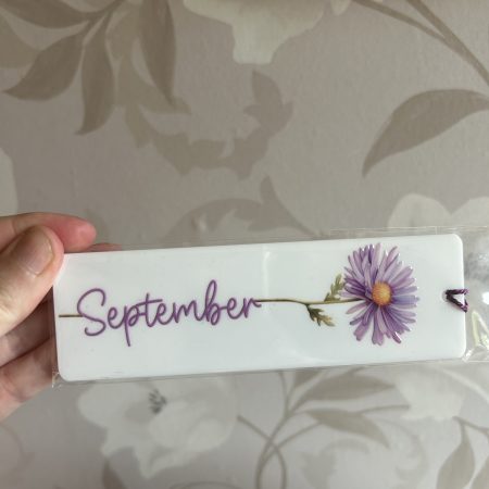 Acrylic birth month flowers bookmarks