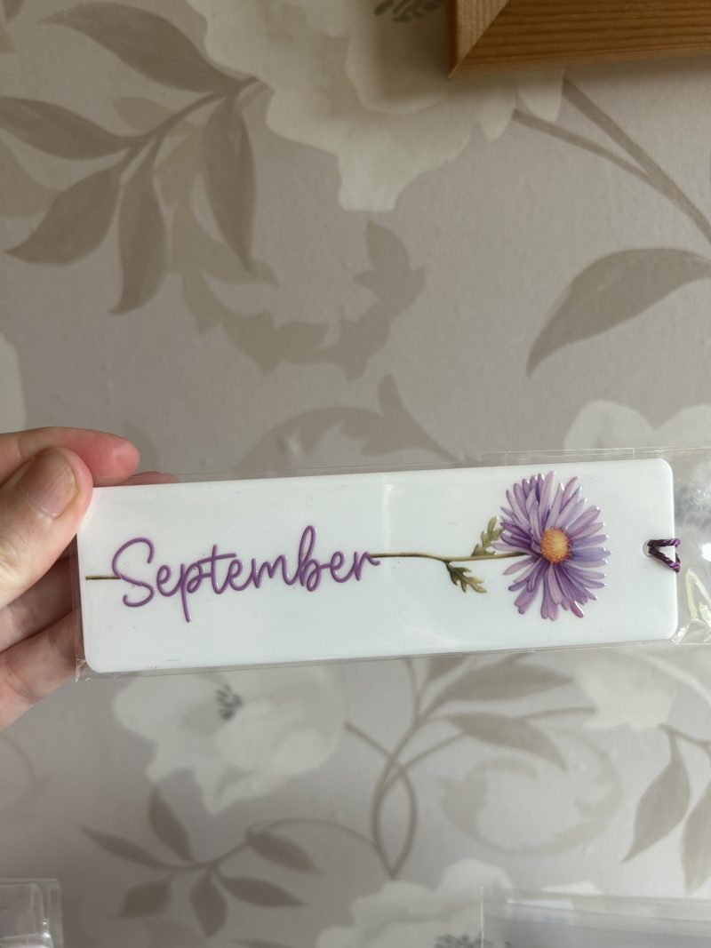 Acrylic birth month flowers bookmarks