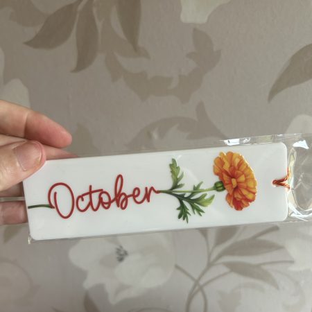 Acrylic birth month flowers bookmarks