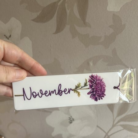 Acrylic birth month flowers bookmarks