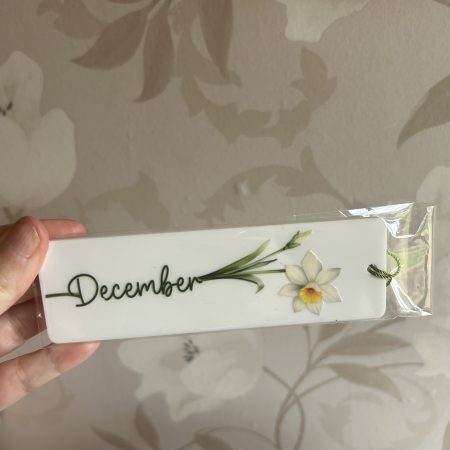 Acrylic birth month flowers bookmarks