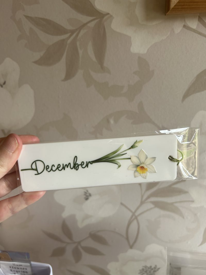 Acrylic birth month flowers bookmarks