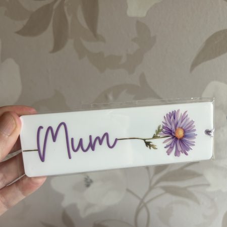 Acrylic birth month flowers bookmarks