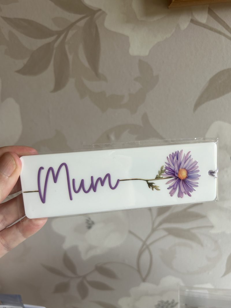 Acrylic birth month flowers bookmarks