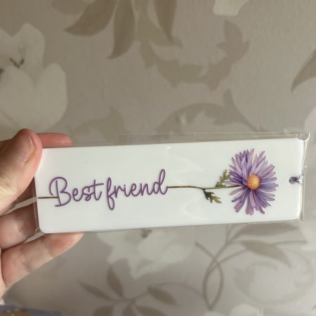 Acrylic birth month flowers bookmarks