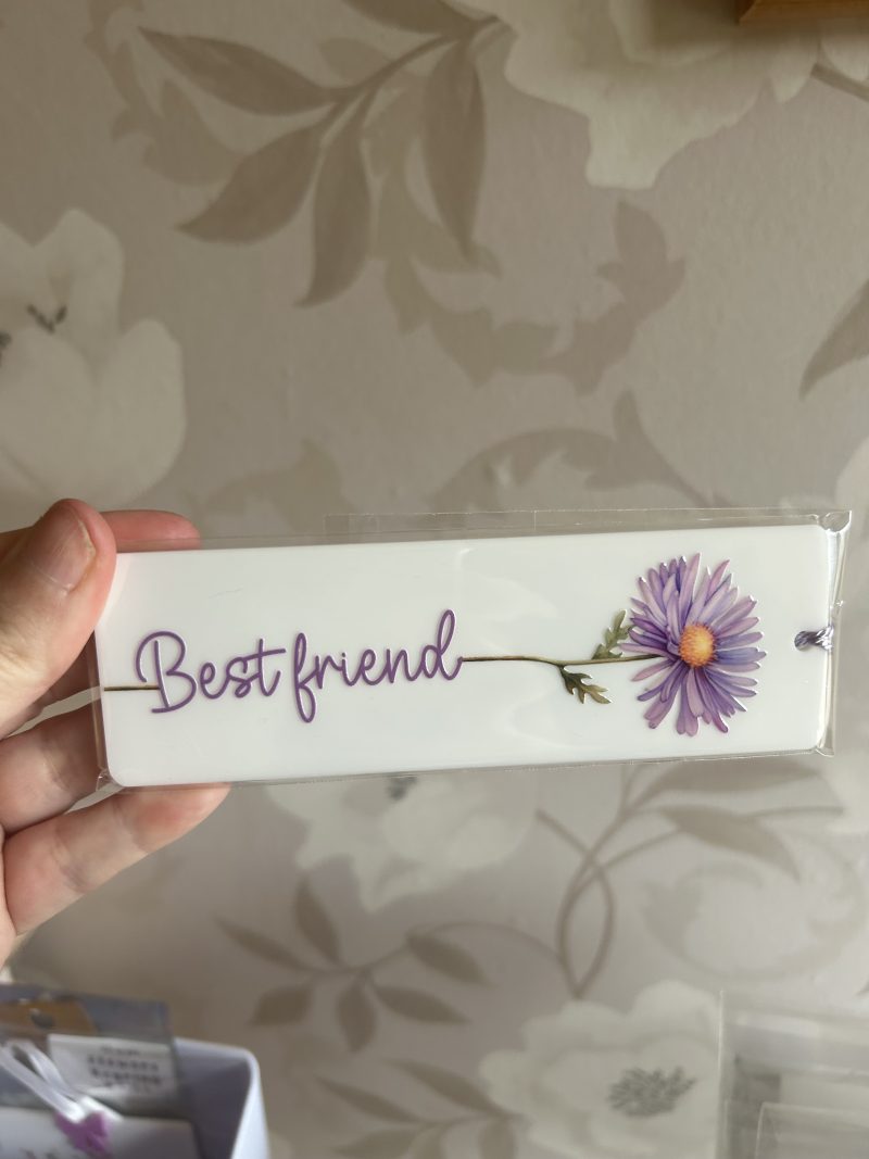 Acrylic birth month flowers bookmarks