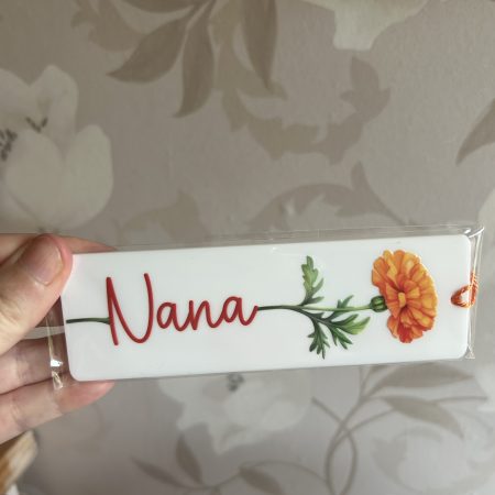 Acrylic birth month flowers bookmarks
