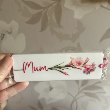 Acrylic birth month flowers bookmarks