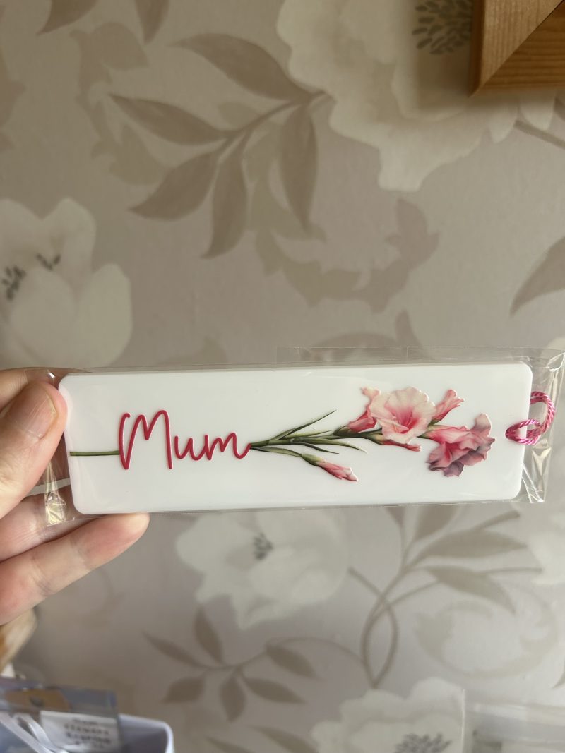 Acrylic birth month flowers bookmarks