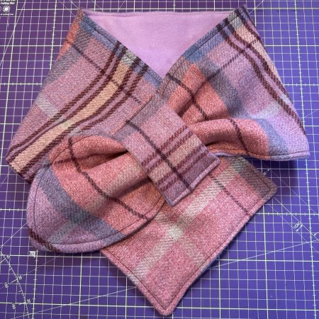 Tartan Scarf made from wool touch fabric and anti pill polar fleece