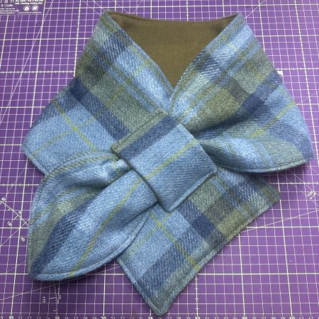 Tartan Scarf made from wool touch fabric and anti pill polar fleece