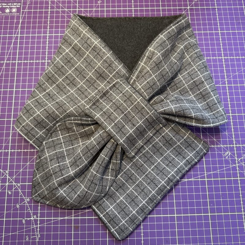 Tartan Scarf made from wool touch fabric and anti pill polar fleece