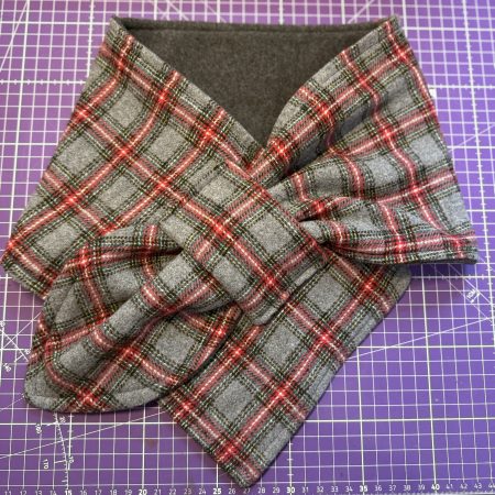 Tartan Scarf made from wool blend fabric and anti pill polar fleece