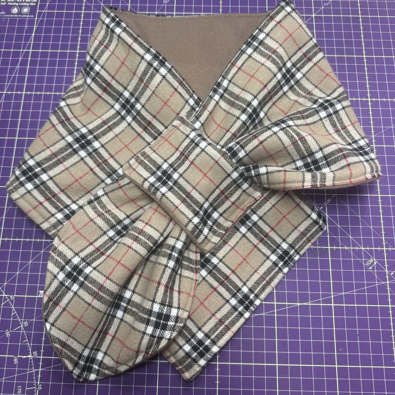 Tartan Scarf made from brushed Cotton fabric and anti pill polar fleece