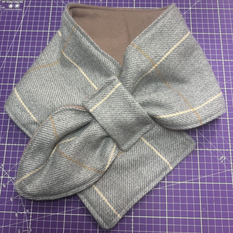 Tartan Scarf made from wool touch fabric and anti pill polar fleece