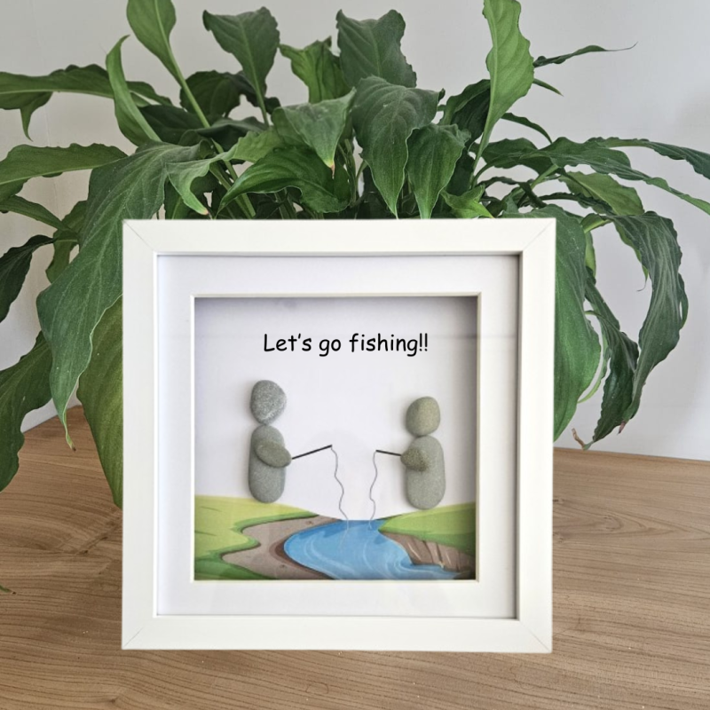 Gift ideas for fishermen l Fishing pebble art