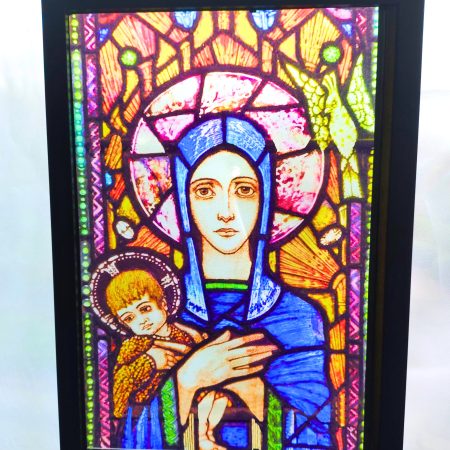 Mary & Baby Jesus Stained Glass Effect Panel