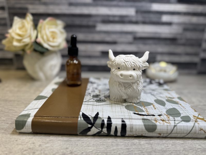 Adorable Handmade Highland Cow Essential Oil Diffuser | Home Décor Fragrance Gift.