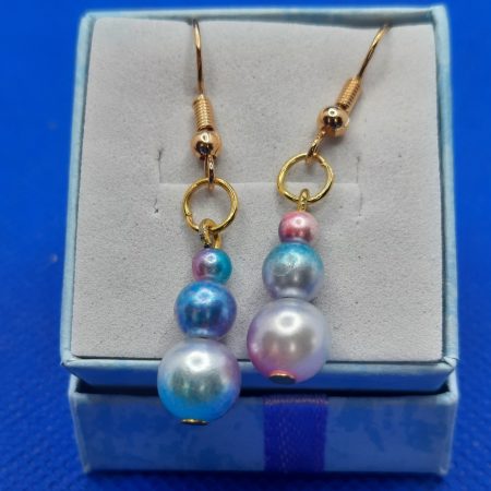 Handmade gold plated dangle earrings