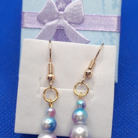 Handmade gold plated dangle earrings