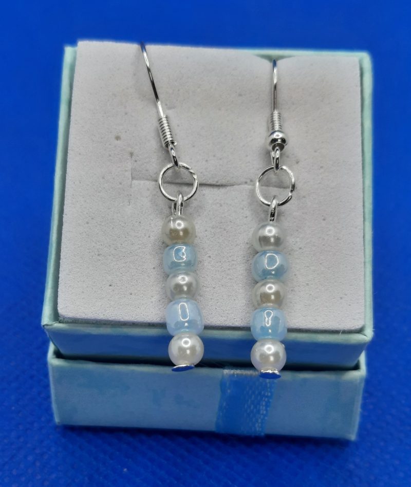 Handmade silver plated dangle earrings