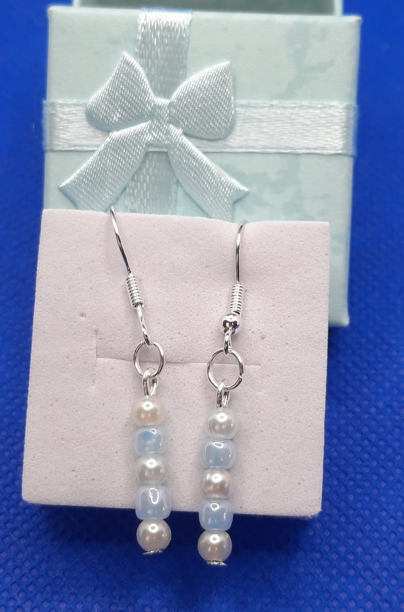 Handmade silver plated dangle earrings