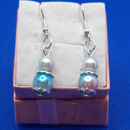 Handmade silver plated dangle earrings