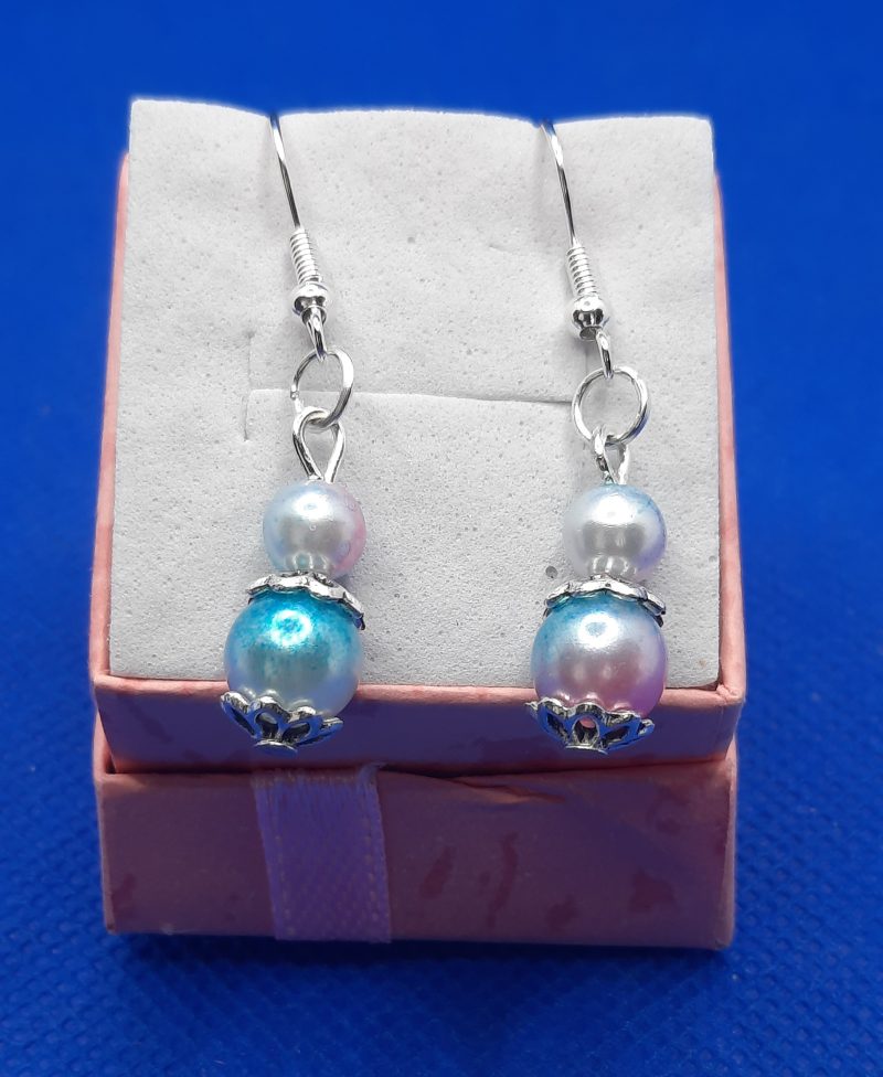 Handmade silver plated dangle earrings
