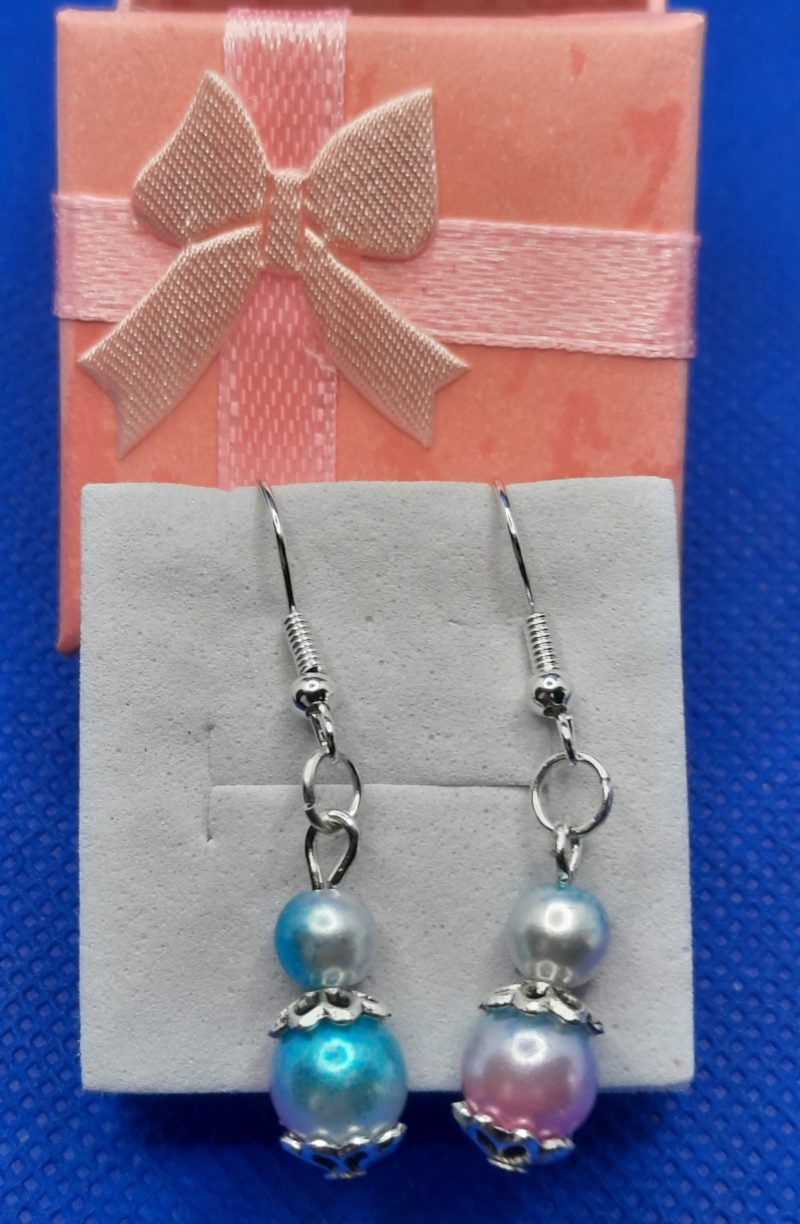 Handmade silver plated dangle earrings