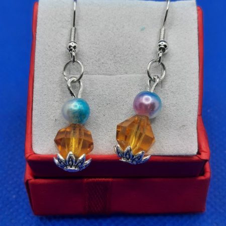 Handmade silver plated dangle earrings