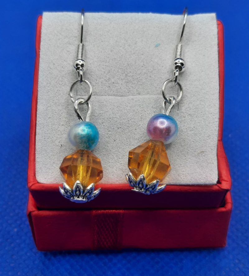 Handmade silver plated dangle earrings