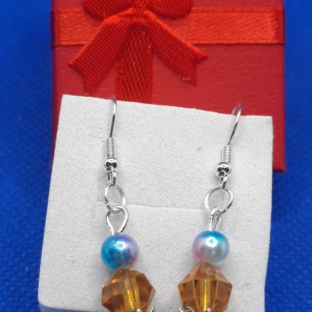 Handmade silver plated dangle earrings