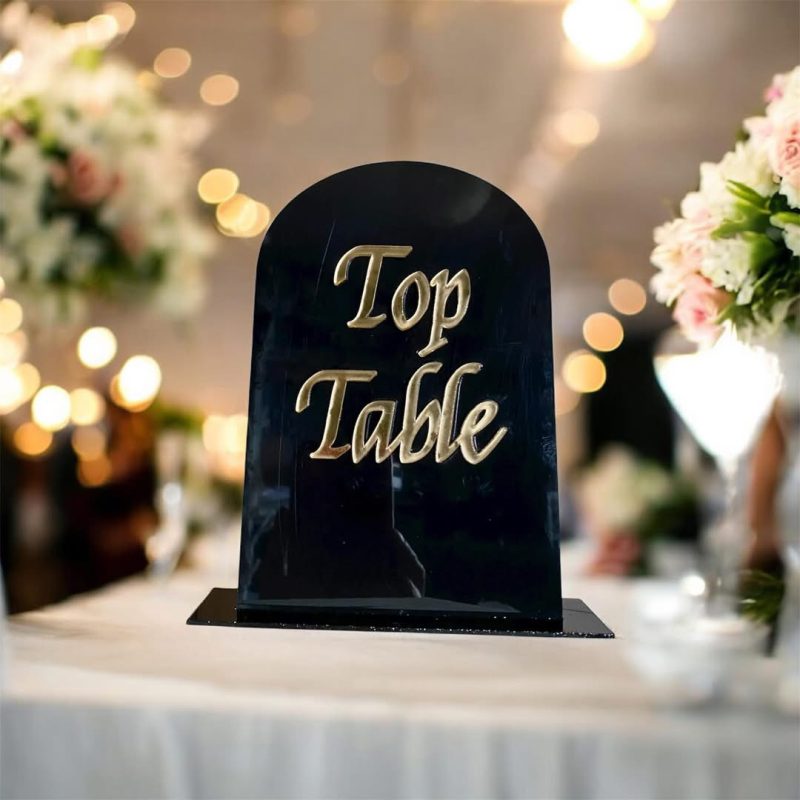 Acrylic wedding table number
