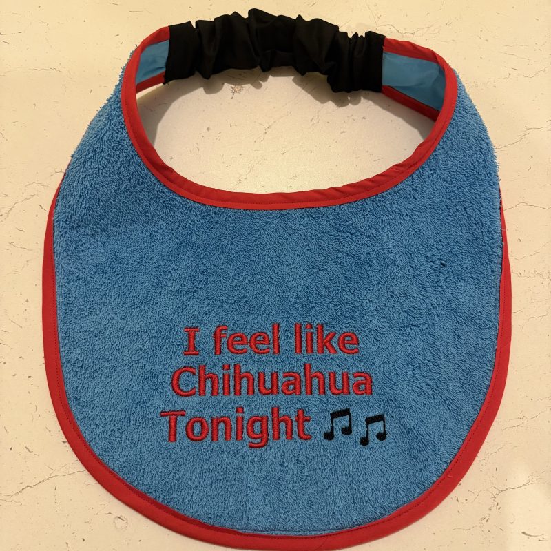 Embroidered Turquoise Giant Breed Dog Bib