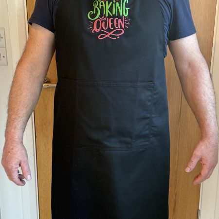 Embroidered Black Apron