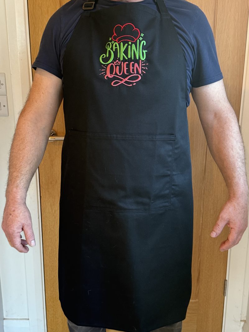 Embroidered Black Apron
