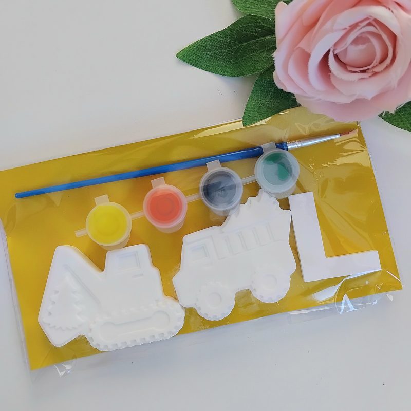 Paint Your Own Ceramic Digger, Ceramic Construction Craft Activity, Easter Gift, Construction Party Bag Filler,Kids Party Activity 🚧